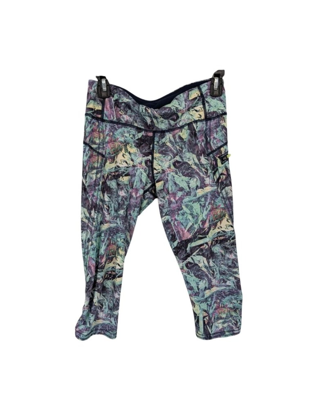 Lululemon Abstract Print Crop Leggings Athleisure Sport Activewear Performance 6